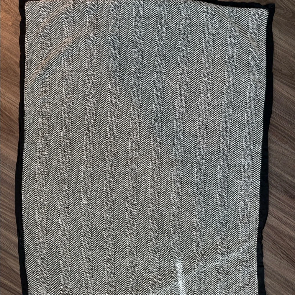 West Elm Black and White Baby Blanket